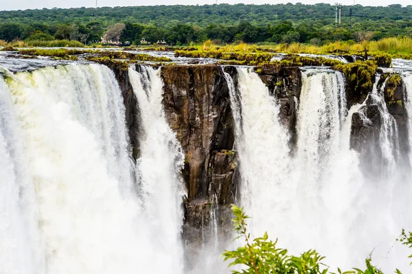 Splendida Vista Sulle Cascate Vittoria Sul Fiume Zambesi Sullo Zimbabwe — Foto Stock