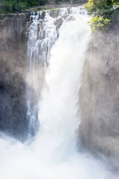 Spektakularny Widok Wodospad Wiktorii Rzeka Zambezi Zimbabwe Zambia — Zdjęcie stockowe