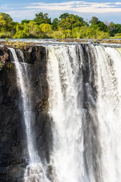 维多利亚瀑布 赞比西河 津巴布韦和赞比亚的壮丽景色 — 图库照片