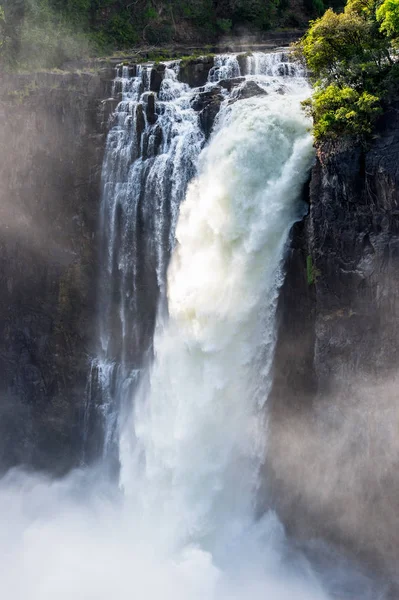 Vista Espetacular Das Cataratas Vitória Rio Zambeze Zimbábue Zâmbia — Fotografia de Stock