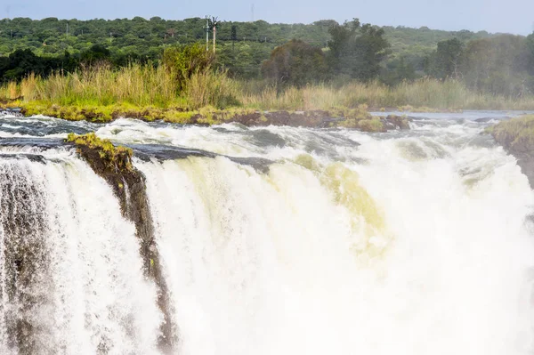 Vista Espetacular Das Cataratas Vitória Rio Zambeze Zimbábue Zâmbia — Fotografia de Stock