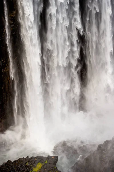 Victoria Şelalesi Zambezi Nehri Zimbabve Zambiya Manzaralı — Stok fotoğraf