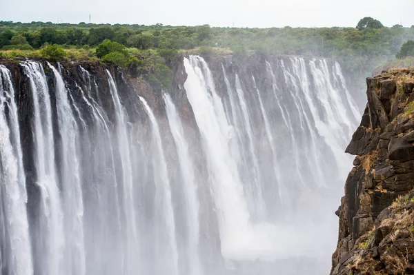 Vistas Panorámicas Las Cataratas Victoria Río Zambezi Zimbabue Zambia — Foto de Stock