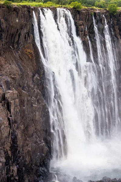 Malowniczy Widok Wodospady Wiktorii Rzekę Zambezi Zimbabwe Zambii — Zdjęcie stockowe