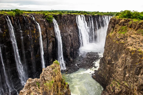 Vistas Panorámicas Las Cataratas Victoria Río Zambezi Zimbabue Zambia — Foto de Stock