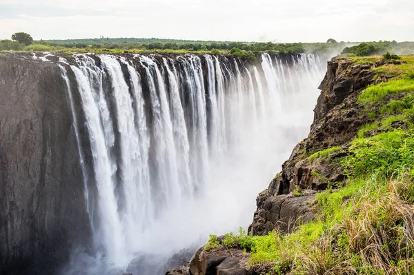 Increíbles Cataratas Victoria Río Zambezi Zimbabue Zambia — Foto de Stock