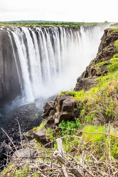 Increíbles Cataratas Victoria Río Zambezi Zimbabue Zambia — Foto de Stock