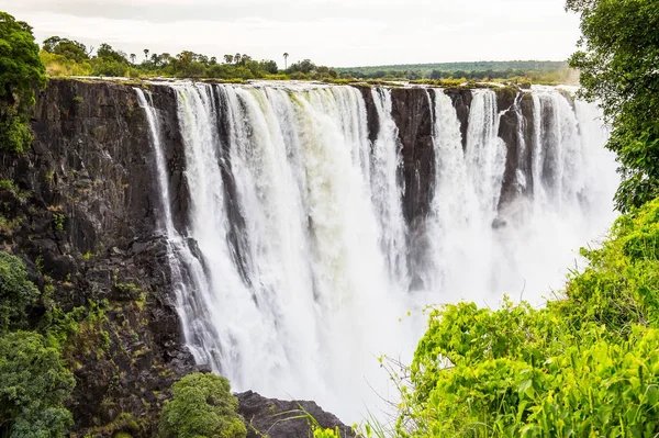 Amazing Victoria Falls Zambezi Folyó Zimbabwe Zambia — Stock Fotó