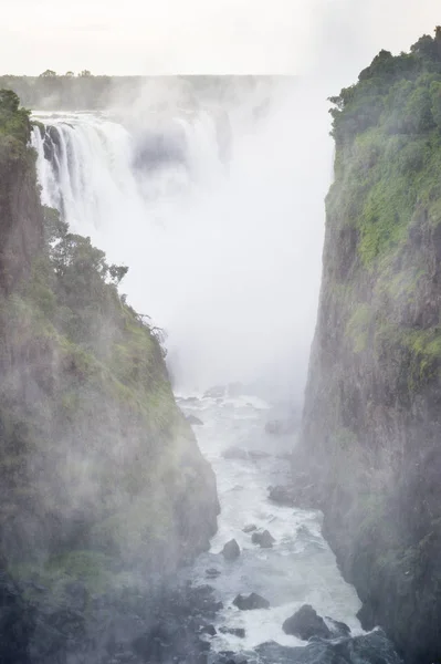 Incríveis Cataratas Vitória Rio Zambeze Zimbábue Zâmbia — Fotografia de Stock