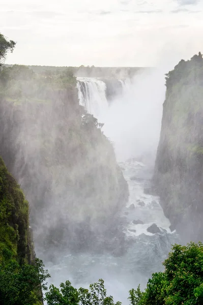 Incríveis Cataratas Vitória Rio Zambeze Zimbábue Zâmbia — Fotografia de Stock