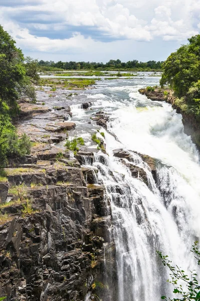 Victoria Falls Boarder Zambia Zimbabwe Unesco World Heritage — Stock Photo, Image