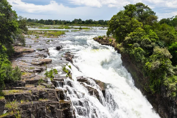 Victoria Falls Boarder Zambia Zimbabwe Unesco World Heritage — Stock Photo, Image