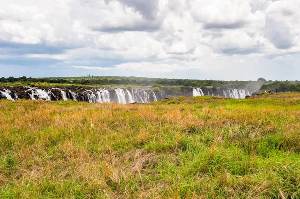 Krásný Výhled Viktoriiny Vodopády Strávce Zambii Zimbabwe Světové Dědictví Unesco — Stock fotografie