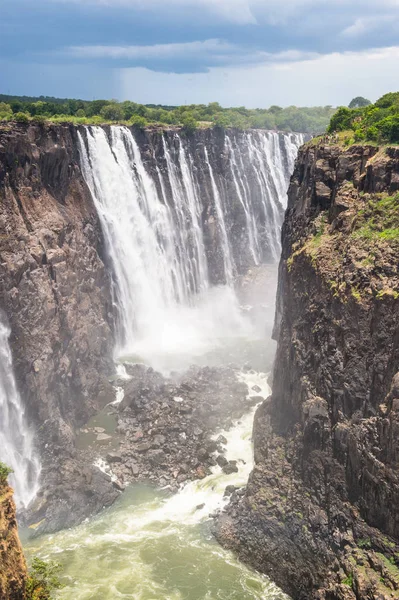ビクトリアの滝 ザンビアとジンバブエのボーダーの美しい風景 ユネスコの世界遺産 — ストック写真