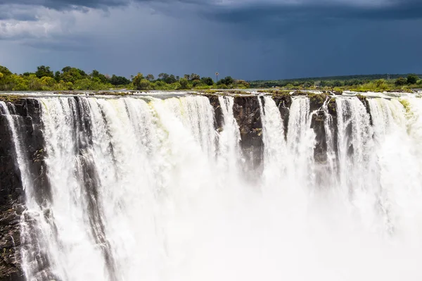 Victorie Falls Strávník Zambie Zimbabwe Světové Dědictví Unesco — Stock fotografie