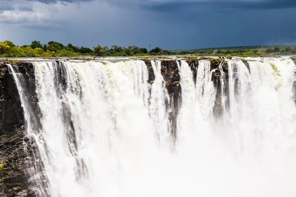 Victorie Falls Strávník Zambie Zimbabwe Světové Dědictví Unesco — Stock fotografie