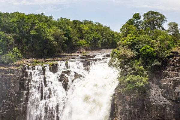 Victoria Falls Boarder Zambia Zimbabwe Unesco World Heritage — Stock Photo, Image