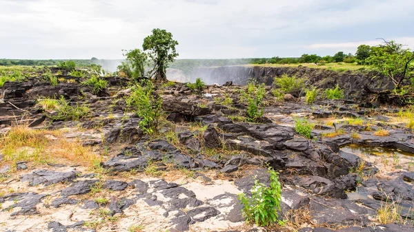 Paesaggio Del Fiume Zambesi Dell Isola Livingstone Dal Nome Dell — Foto Stock