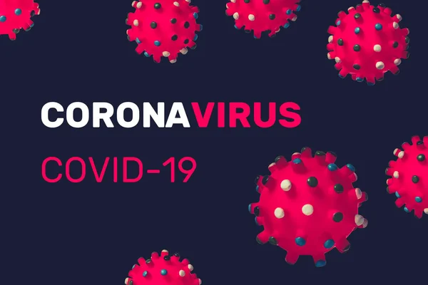 Partículas virales del peligroso coronavirus de enfermedades infecciosas COVID-19 — Foto de Stock