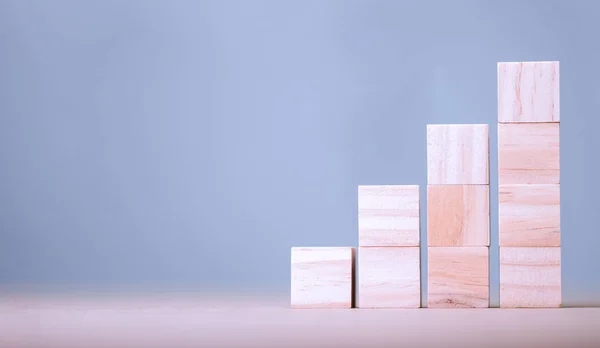 wooden cube stacked in step shape with space in cube