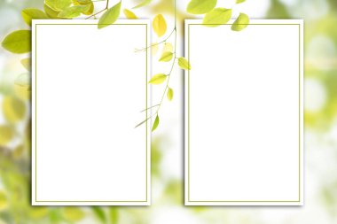 Yeşil yapraklı pankartlar