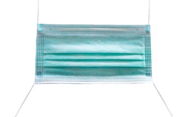 Virüs enfeksiyonunu veya kırpma yolu ile hava kirliliğini önlemek için izole edilmiş cerrahi maske