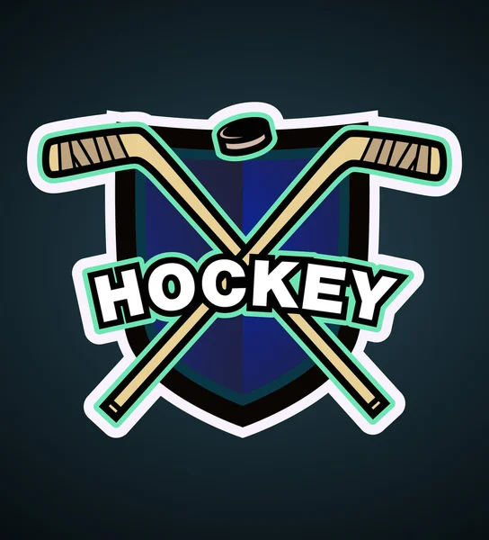 Logo de hockey professionnel entièrement modifiable. Ce logo a une zone à saisir au nom de votre équipe. Logo, insigne ou élément de design de l "équipe de hockey — Image vectorielle