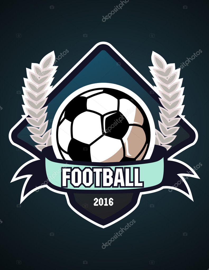 Football Badge Logo Design Template Sport Team Identity Vector Illustration Isolated On Black Background Football Themed T Shirt Graphics Vector Illustration Stock Vector C Kisa Murisa