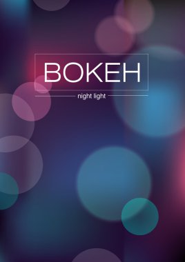 Renkli arka plan ile de-odaklanmış ışık - eps10 vektör. Bokeh etkisi ile mavi arka plan bulanık ışıkları.