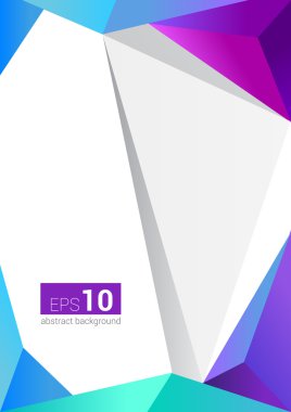 Soyut vektör modern afiş / broşür / mektup / boş / kapak / Antetli Kağıdı tasarım şablonu renkli geometrik üçgen arka plan ile. Poligonal gösterim amacıyla kurumsal kimlik