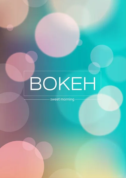 Fundo abstrato de cor suave com luzes bokeh. Ilustração vetorial —  Vetores de Stock
