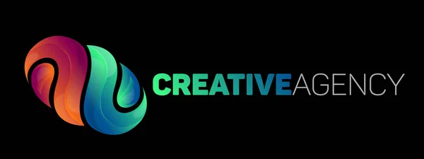 Heldere Abstracte Logo Vector Sjabloon Kleurrijke Pictogram Teken Creative Agency — Stockvector