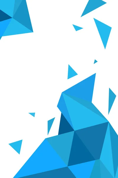 Fond Abstrait Vectoriel Géométrique Bleu Polygonal Avec Triangles Endroit Pour — Image vectorielle