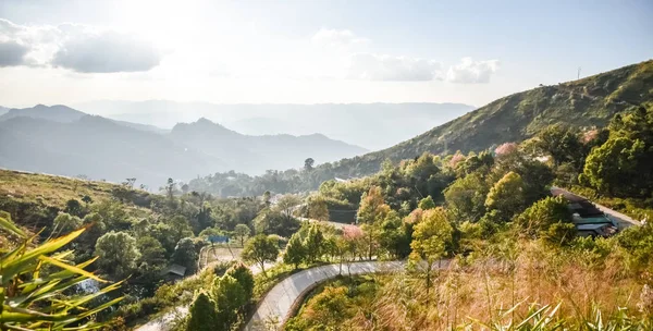 Chiang rai, Kuzey Tayland, hill, sahne, panorama manzara dağa,