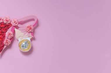 Dermoid yumurtalık kisti yaratıcı konsepti. Boşluğu kopyala