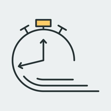 Saatli çalar saatin çizilmiş renkli simgesi ve üstünde zil var. Zaman yönetimi, zamanlayıcı, geri sayım, program kavramını temsil ediyor. Ayrıca logo, simge veya rozet olarak da kullanılabilir.