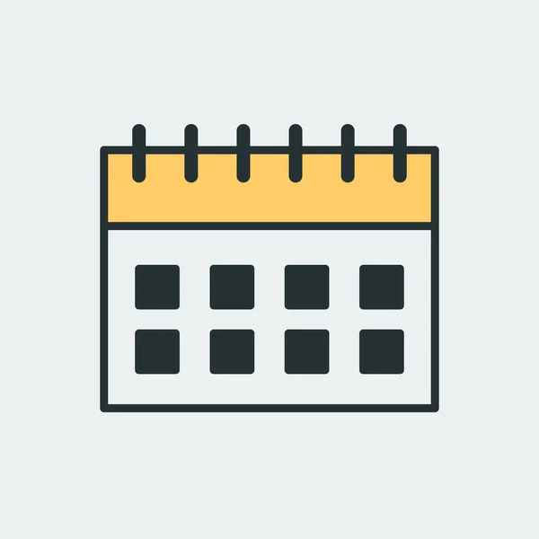 Ícone Colorido Vetorial Calendário Parede Com Programação Semanal Representa Conceito — Vetor de Stock