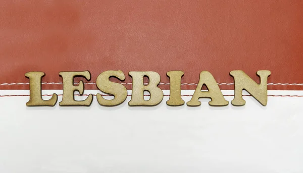 Een Lesbische Aankondiging Een Kleurrijke Achtergrond — Stockfoto