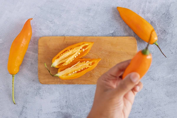 Peruvian yellow pepper. Yellow pepper used in Peruvian cuisine.