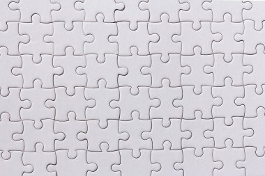 Arka plan beyaz jigsaw, ekip çalışması kavramı