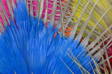 Kurutulmuş yaprak sarı kırmızı pembe ve mavi için arka plan veya duvar kağıdı