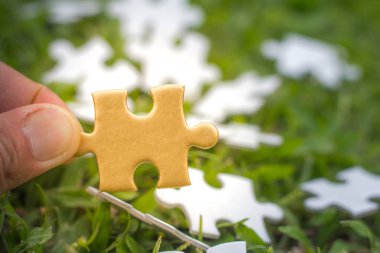 Yere düşmek puzzle parçaları toplamak. Sorun solvin