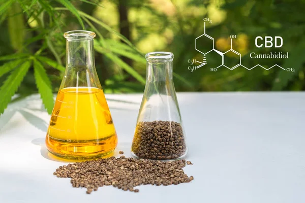 CBD olie hennep producten, medische marihuana, cannabinoïden en genezing — Stockfoto