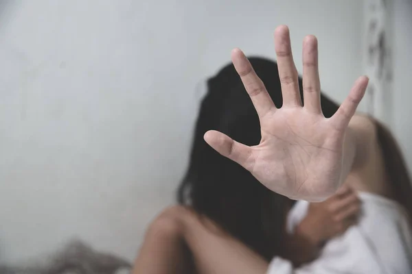 Pare de assédio sexual e violência contra as mulheres, estupro e sexu — Fotografia de Stock