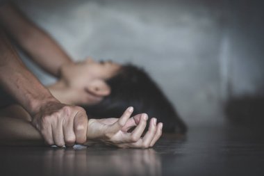 Tecavüz ve cinsel istismar için eller. Cinsel istismar bir sorun veya SOC olduğunu