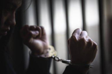 Kelepçeli, kadınlara, insan t Stop şiddet kadının eller