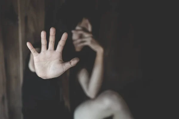 Violenza Contro Donne Bambini Violenza Domestica Contro Stop Alla Violenza — Foto Stock