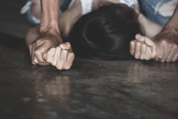 Mains Pour Viol Violence Sexuelle Violence Sexuelle Est Problème Concept — Photo