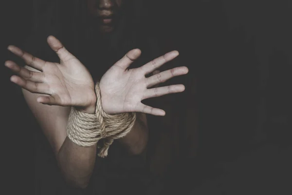 制止对妇女的暴力行为 对妇女的家庭暴力 国际妇女节 — 图库照片