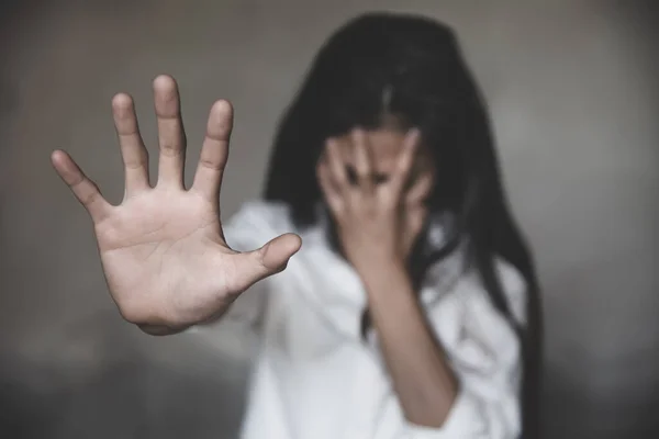 Detener Acoso Sexual Violencia Contra Las Mujeres Violación Concepto Abuso —  Fotos de Stock